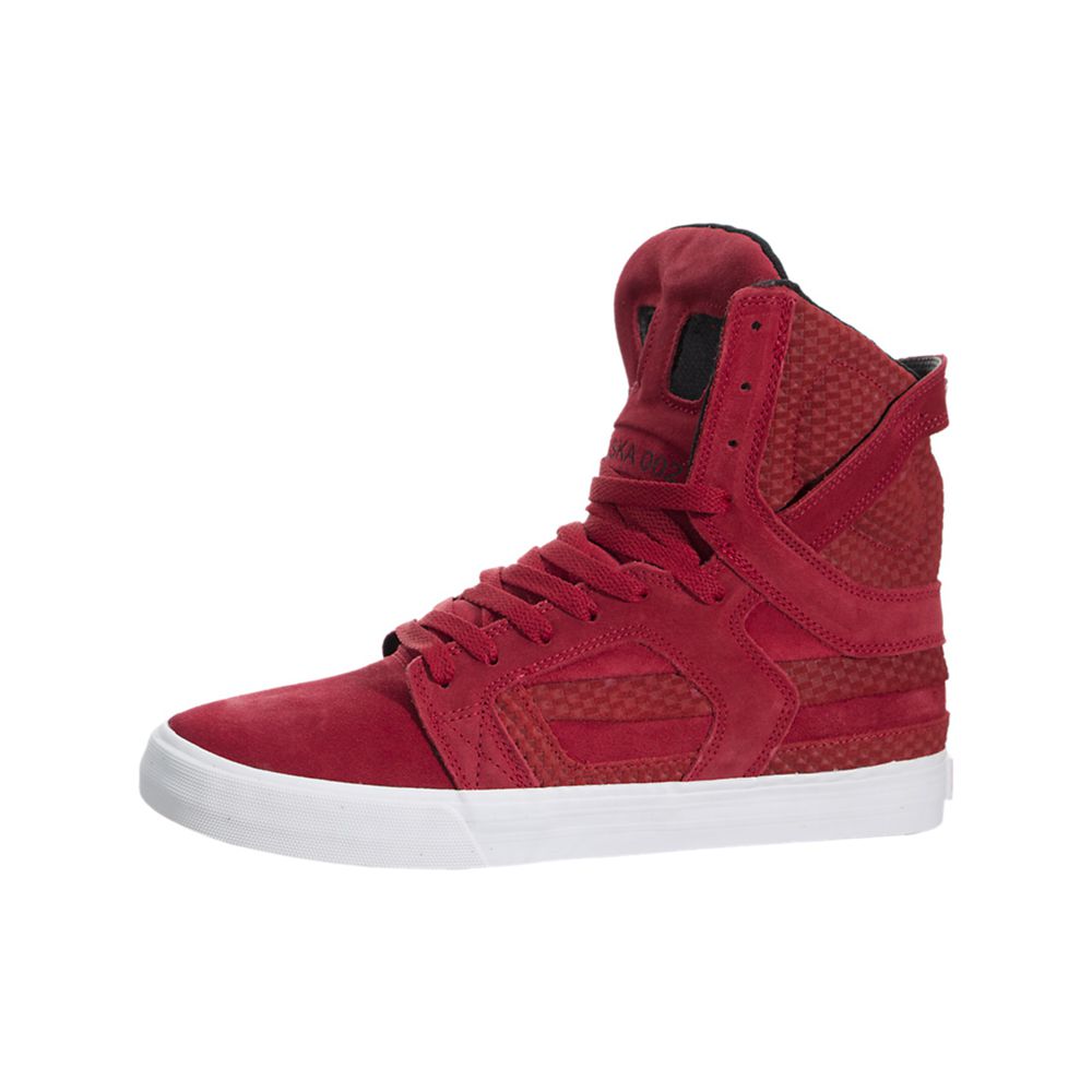 Baskets Montantes Supra SkyTop II Rouge Cardinal/White Homme | CVI-67617246